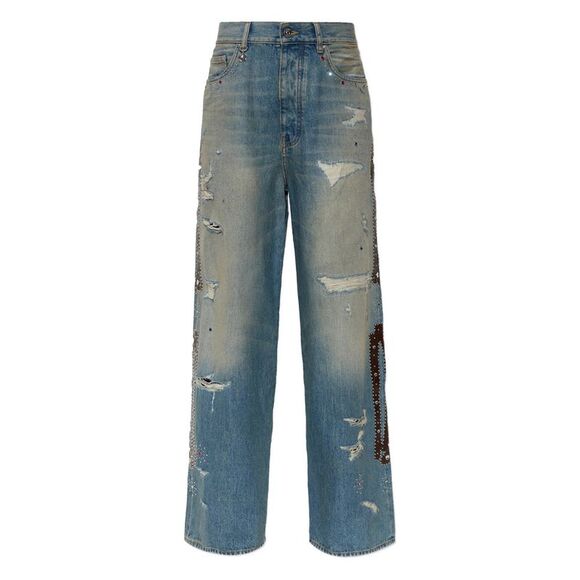 Amiri Blue Denim - Wide-Leg Jeans Women
